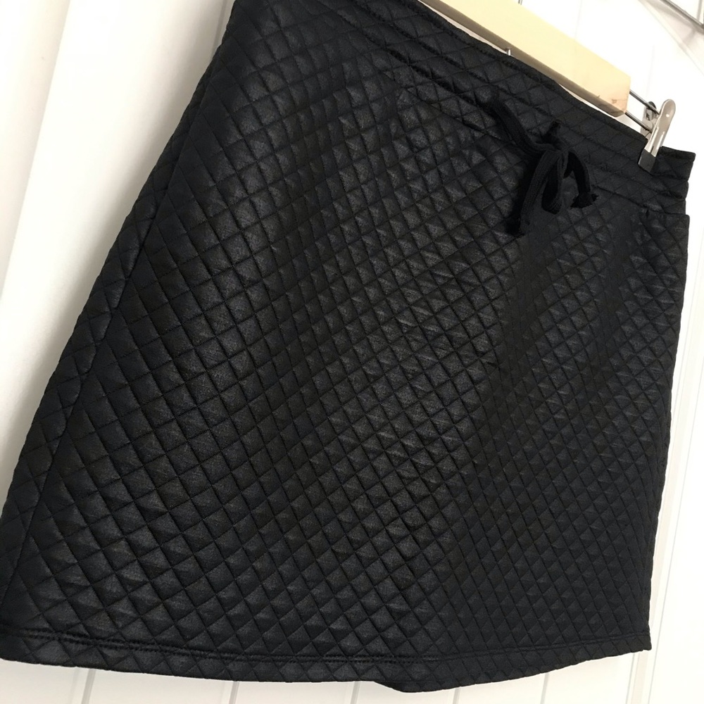Black mini skirt